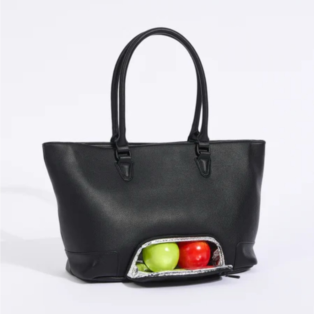 BuffBunny Black Tote with Insulated Pocket